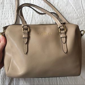 Tan coach purse